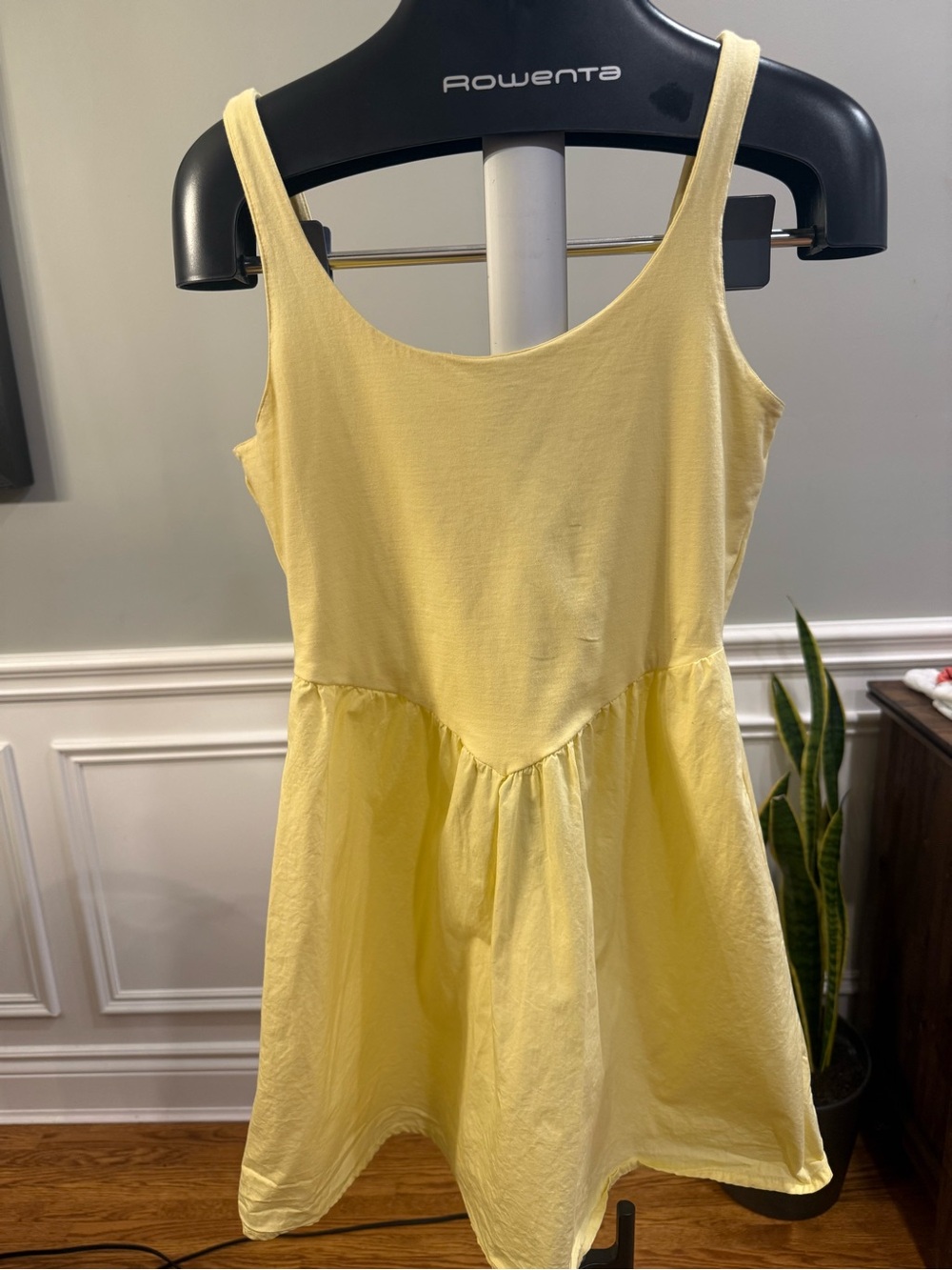 RETROD Pastel Yellow Tank Sundress - Fit & Flare Summer Mini Dress